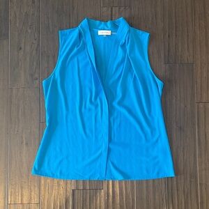 Calvin Klein Vibrant Blue V-Neck Blouse